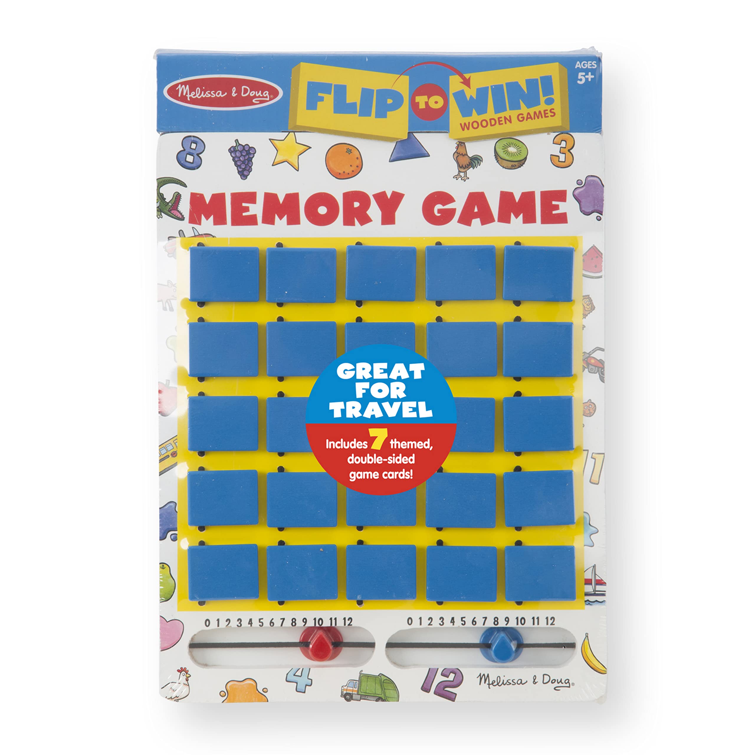 Foto 7 pulgar | Juego De Memoria Melissa & Doug Flip To Win Travel Con Tabla De Madera - Venta Internacional.