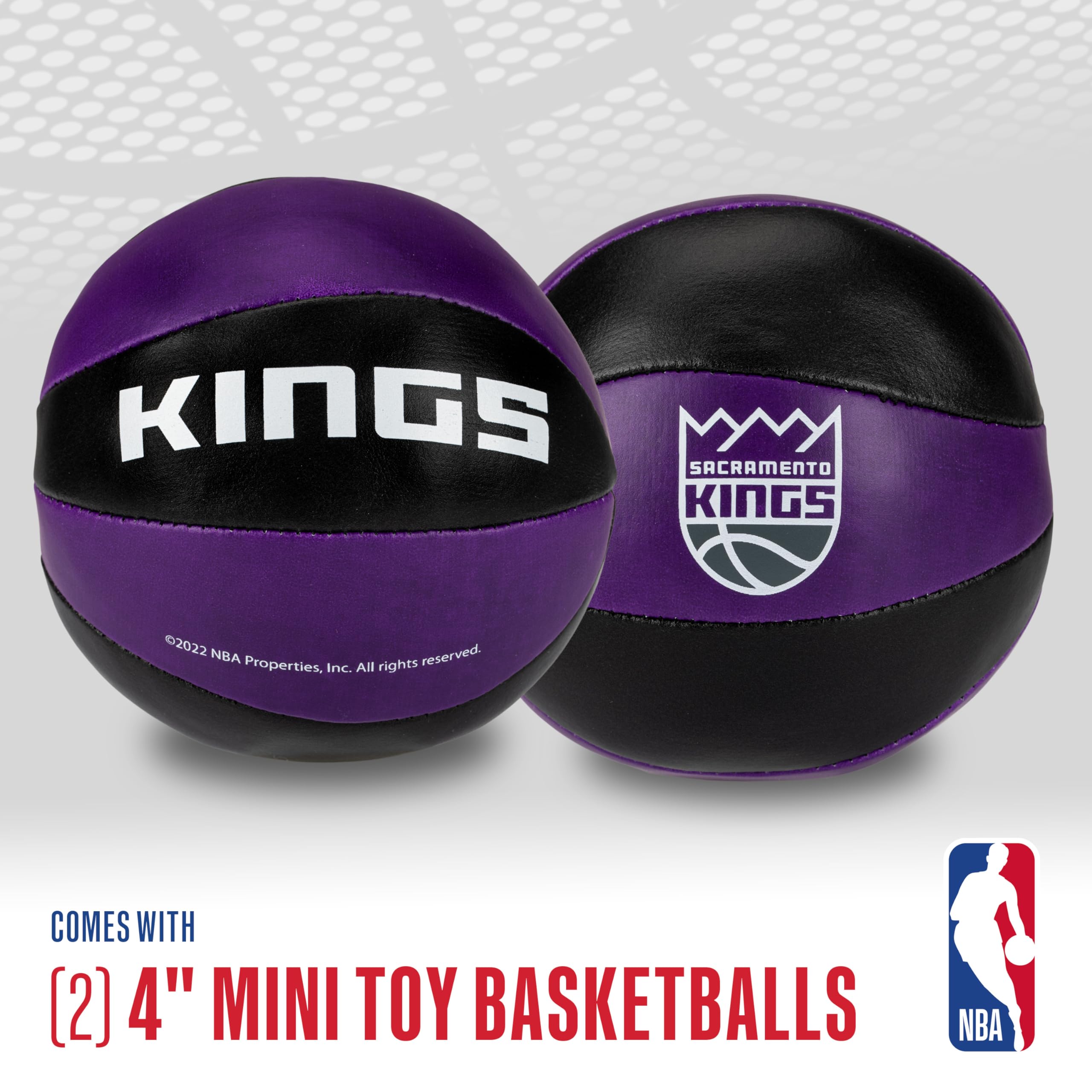 Foto 2 | Balones De Baloncesto De Juguete Franklin Sports Nba Sacramento Kings De 4 Pulgadas, Paquete De 2 - Venta Internacional.