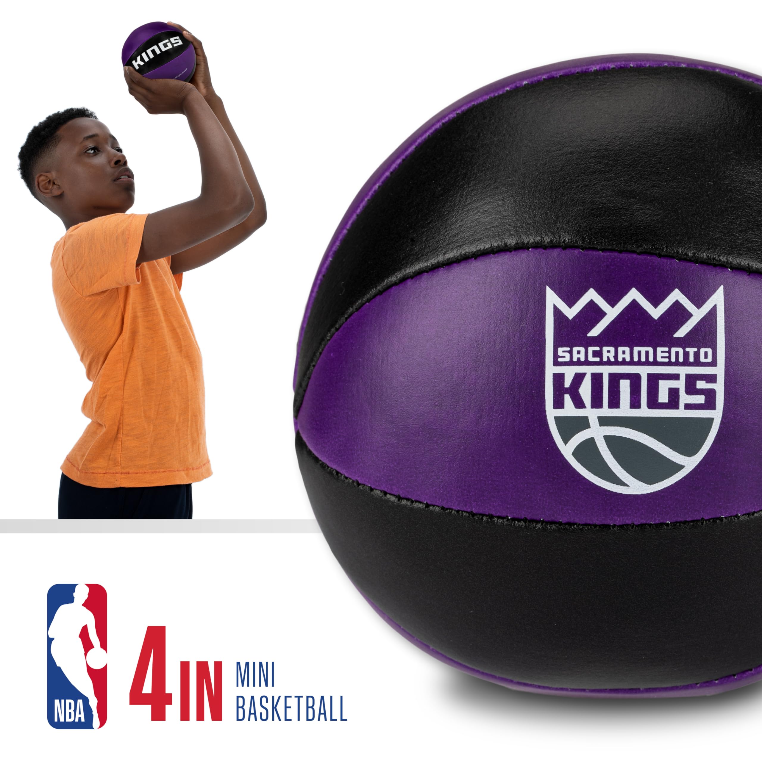 Foto 3 | Balones De Baloncesto De Juguete Franklin Sports Nba Sacramento Kings De 4 Pulgadas, Paquete De 2 - Venta Internacional.