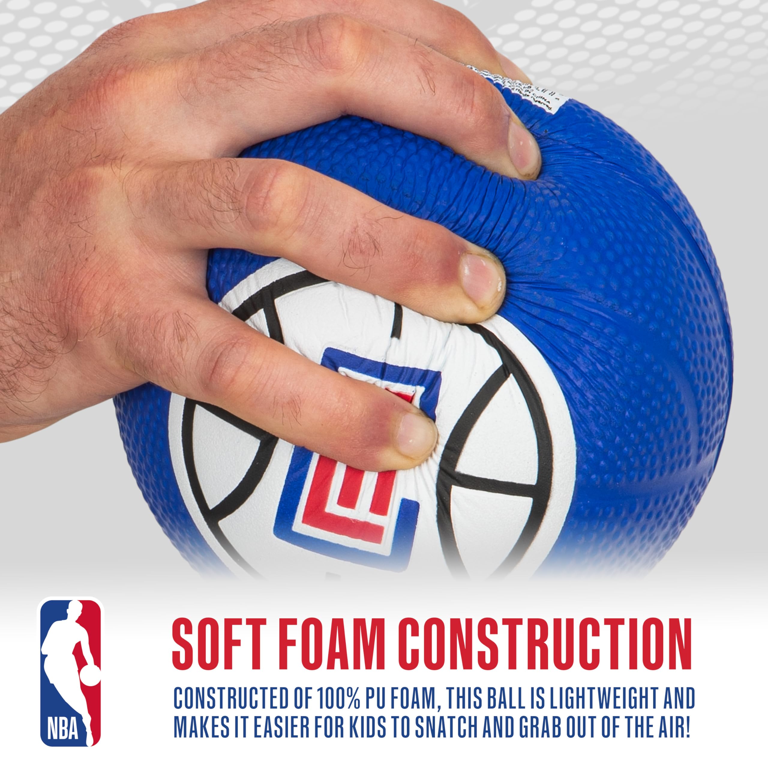 Foto 6 pulgar | Minibásquetbol De Espuma Franklin Sports Nba Los Angeles Clippers - Venta Internacional.