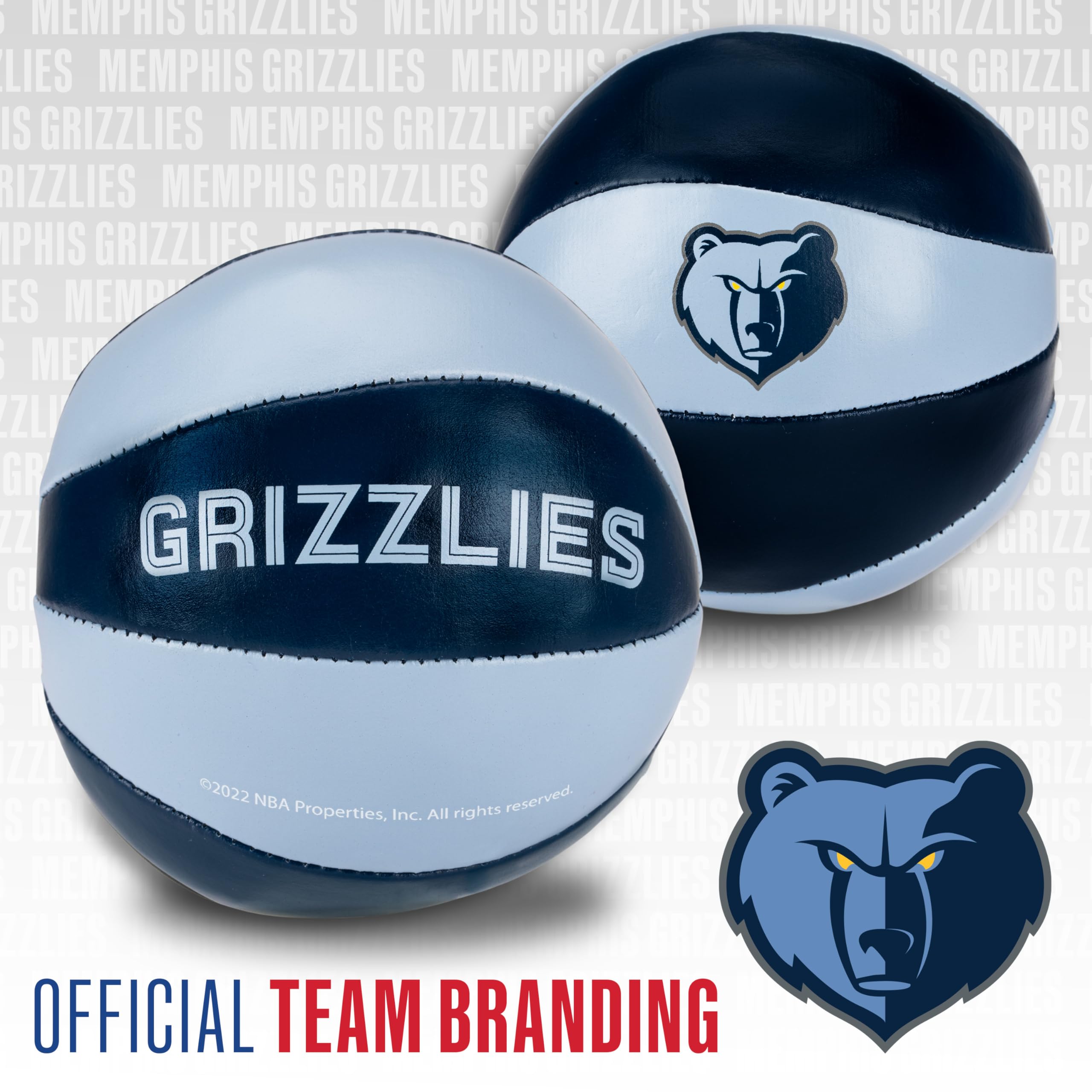 Foto 4 | Balones De Baloncesto De Juguete Franklin Sports Nba Memphis Grizzlies, Paquete De 2 - Venta Internacional.