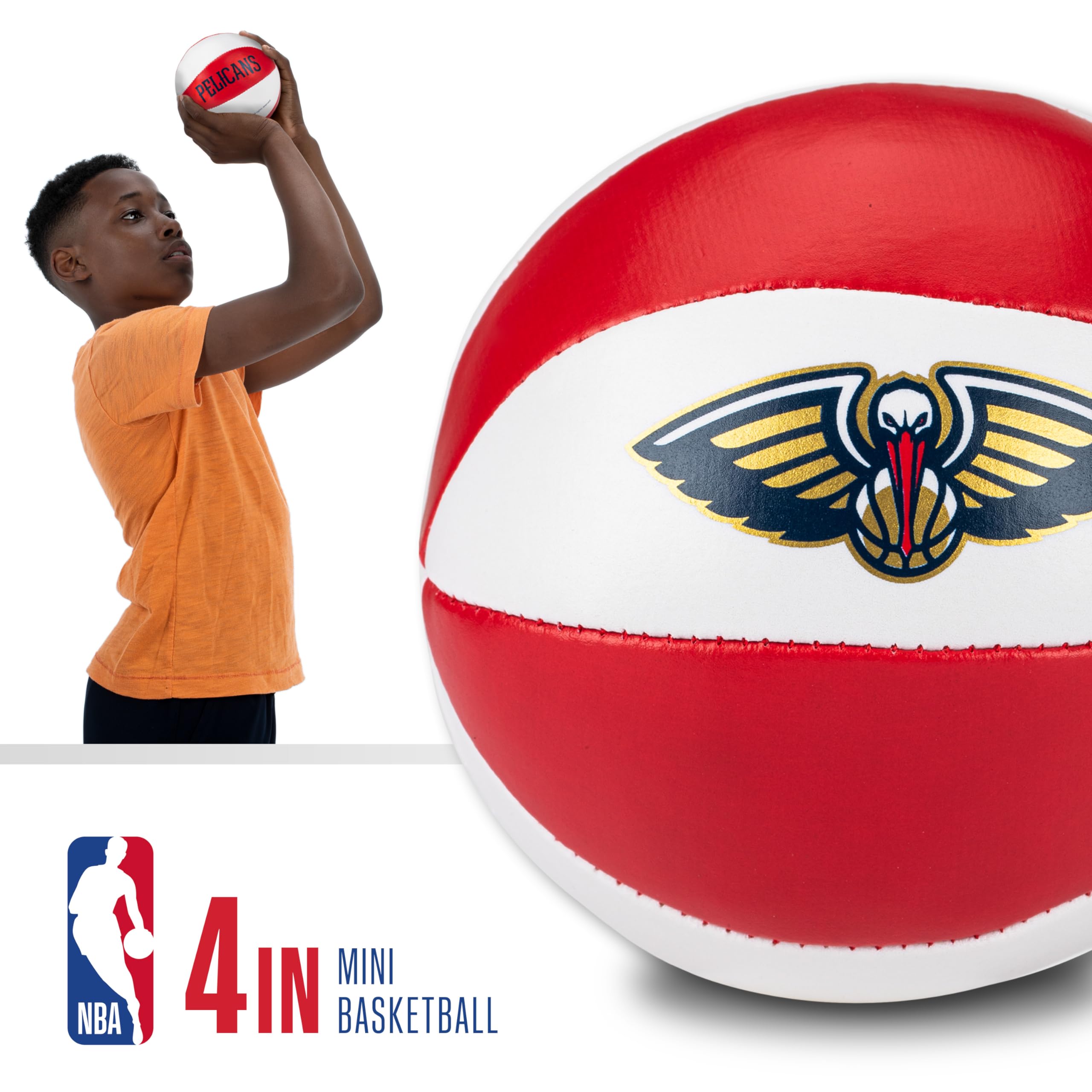 Foto 4 pulgar | Balones De Baloncesto De Juguete Franklin Sports Nba New Orleans Pelicans, Paquete De 2 - Venta Internacional.