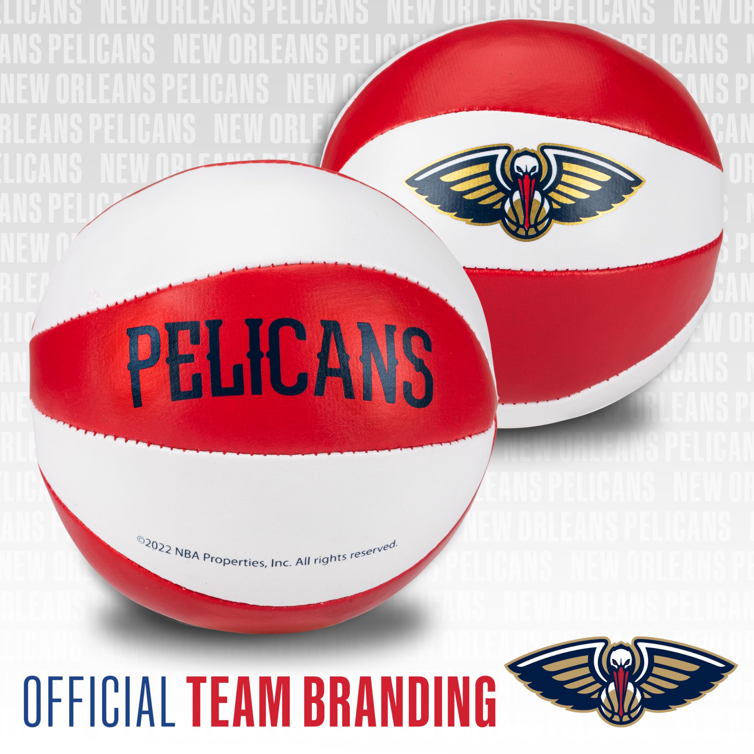 Foto 5 pulgar | Balones De Baloncesto De Juguete Franklin Sports Nba New Orleans Pelicans, Paquete De 2 - Venta Internacional.