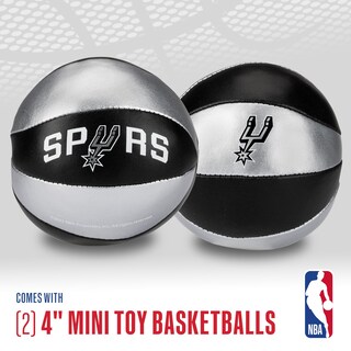 Foto 2 | Balones De Baloncesto De Juguete Franklin Sports Nba San Antonio Spurs De 4 Pulgadas - Venta Internacional.