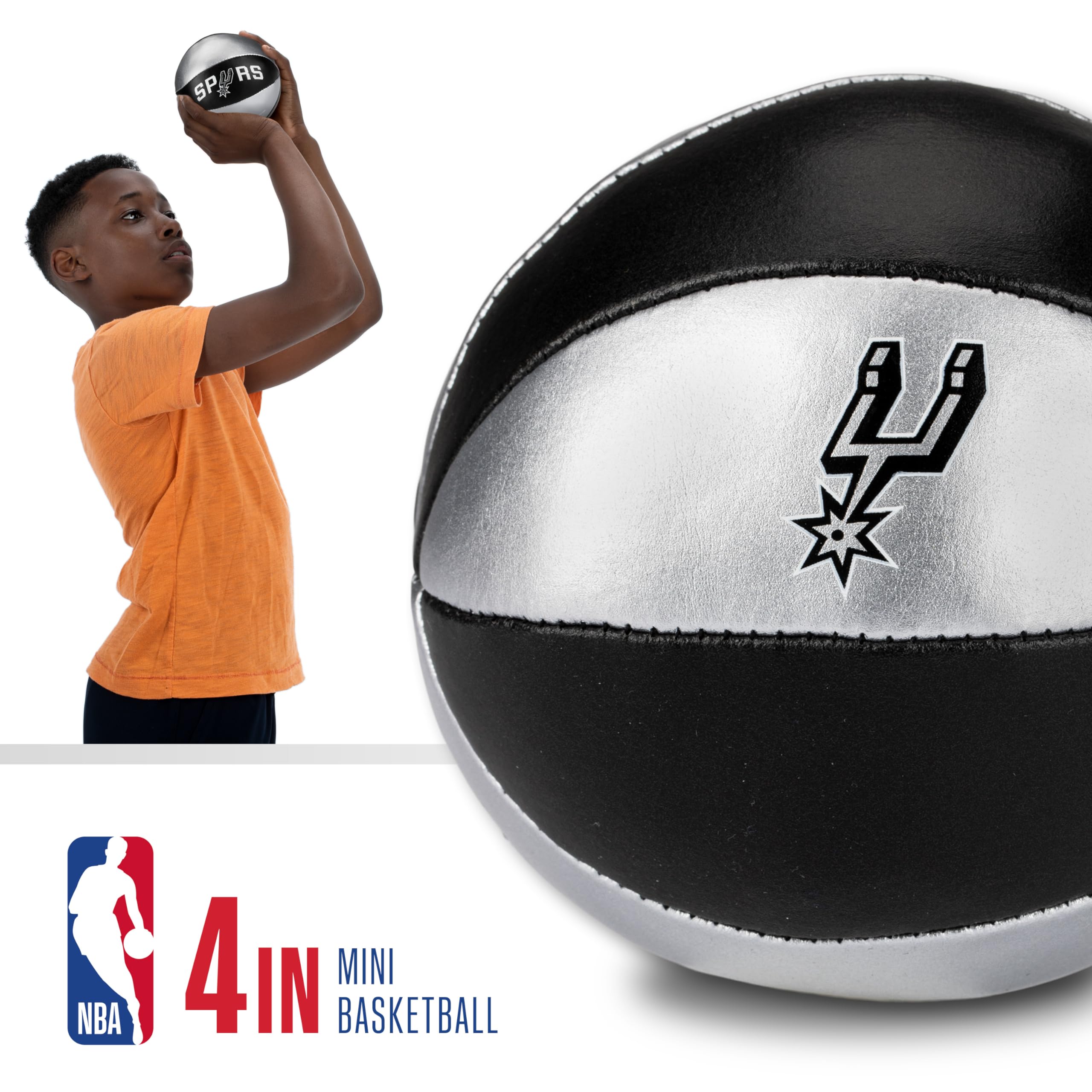 Foto 4 pulgar | Balones De Baloncesto De Juguete Franklin Sports Nba San Antonio Spurs De 4 Pulgadas - Venta Internacional.
