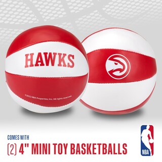 Foto 2 | Balones De Baloncesto De Juguete Franklin Sports Nba Atlanta Hawks De 4 Pulgadas, Paquete De 2 - Venta Internacional.