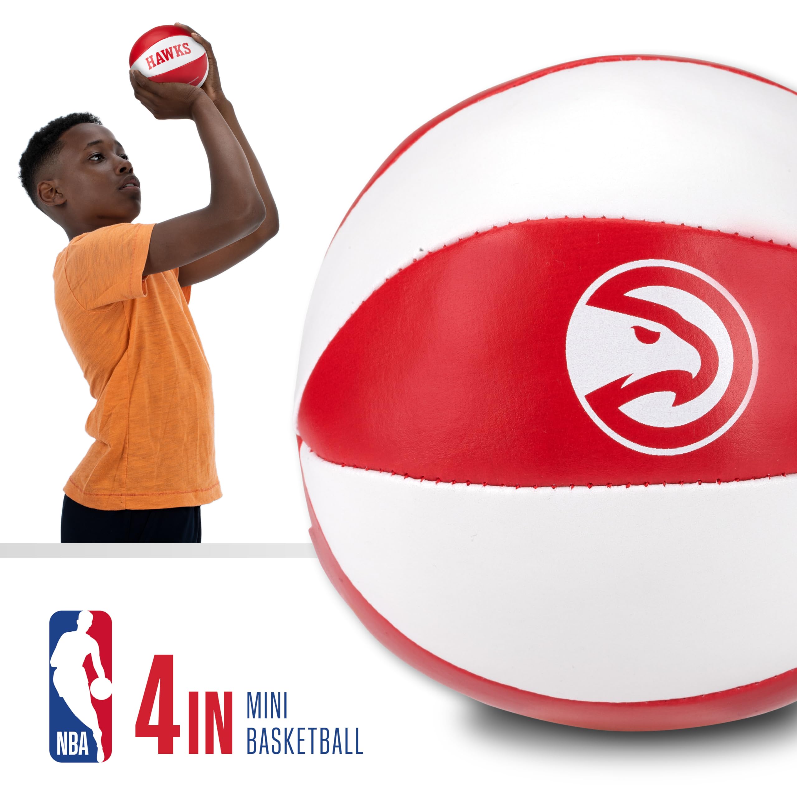Foto 3 | Balones De Baloncesto De Juguete Franklin Sports Nba Atlanta Hawks De 4 Pulgadas, Paquete De 2 - Venta Internacional.