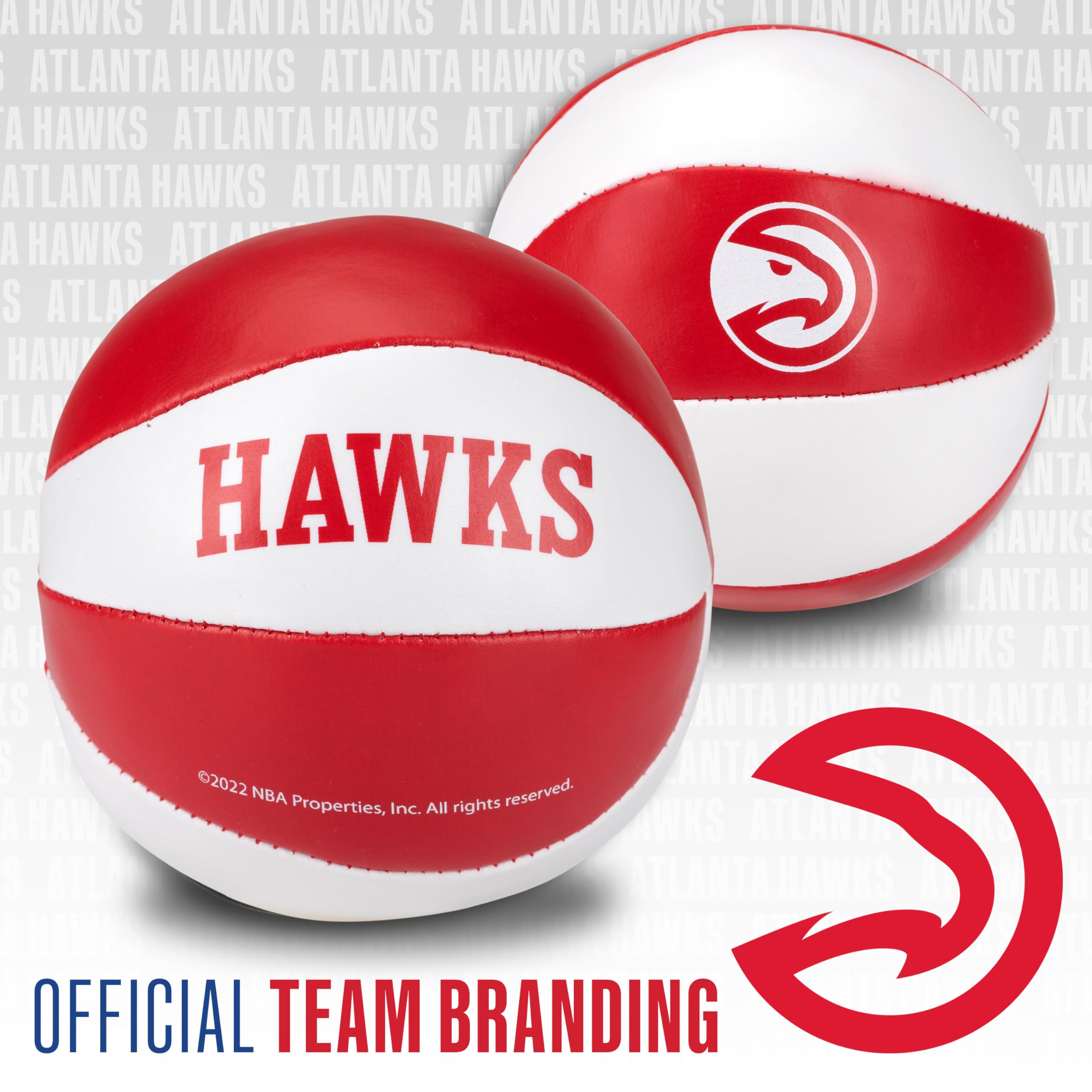Foto 5 pulgar | Balones De Baloncesto De Juguete Franklin Sports Nba Atlanta Hawks De 4 Pulgadas, Paquete De 2 - Venta Internacional.