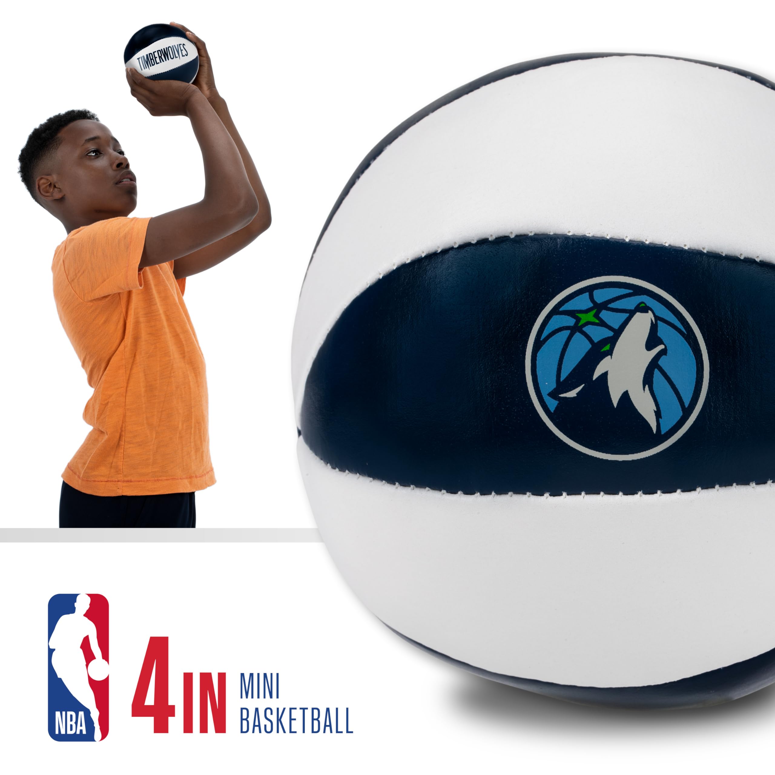 Foto 4 pulgar | Balones De Baloncesto De Juguete Franklin Sports Nba Minnesota Timberwolves - Venta Internacional.