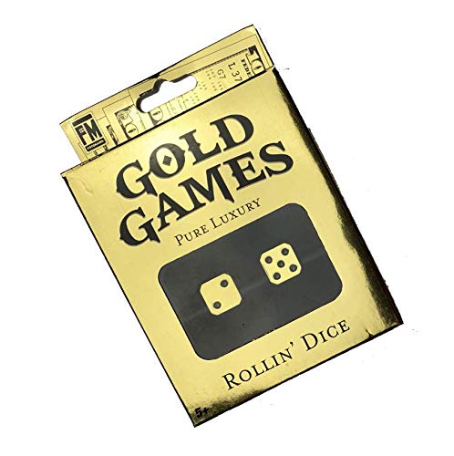 Foto 2 pulgar | Set De Dados Gold Games Gold, 2 Unidades, Aleación Metálica Resistente Al Agua - Venta Internacional.