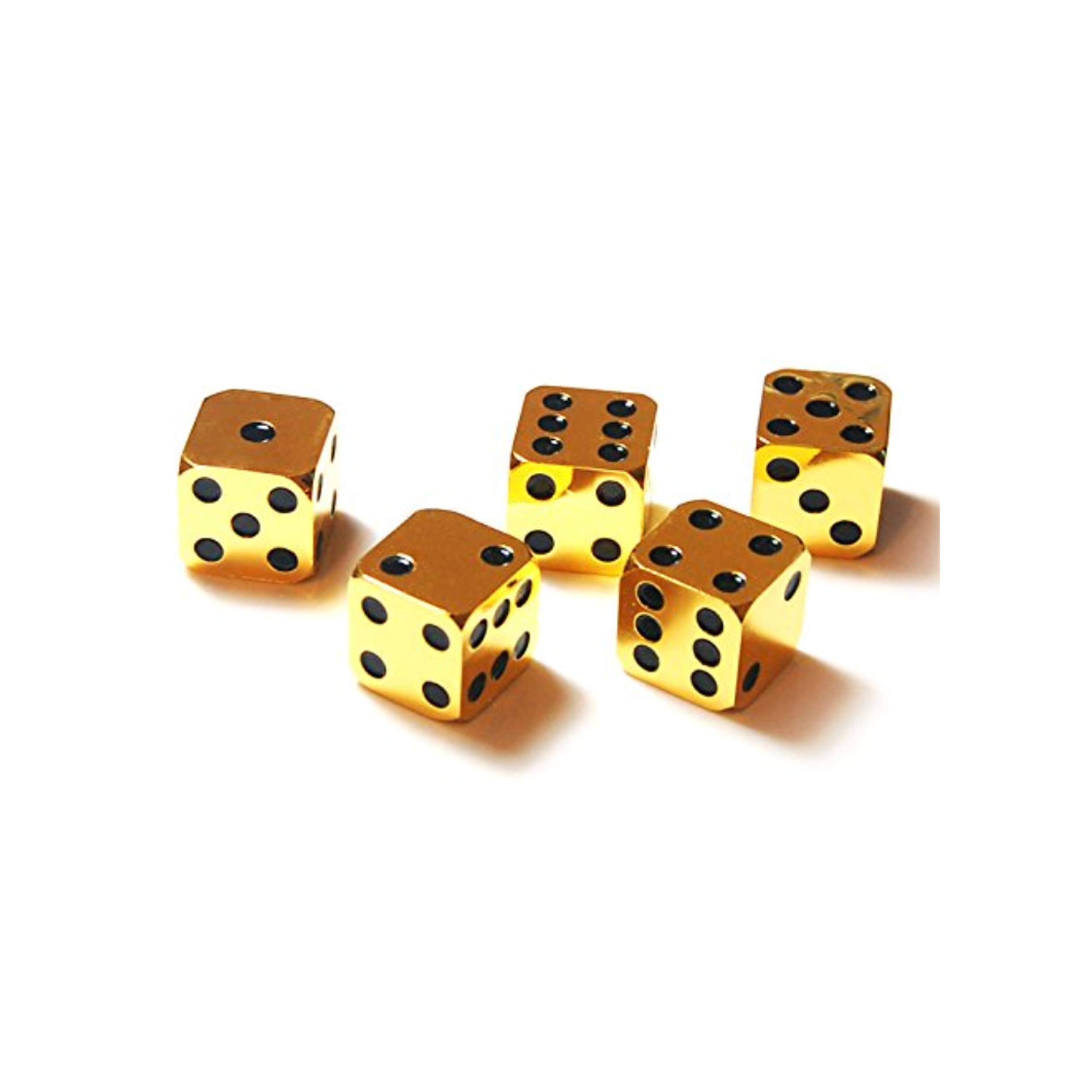 Foto 2 | Set De Dados Gold Games Gold, 2 Unidades, Aleación Metálica Resistente Al Agua - Venta Internacional.