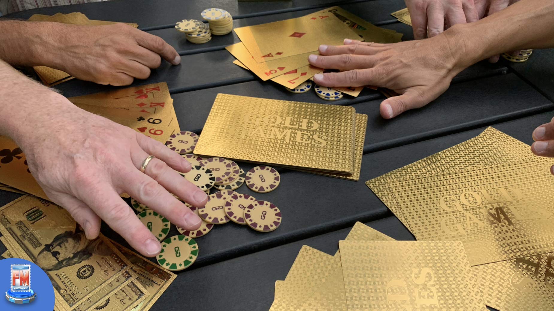 Foto 5 | Set De Dados Gold Games Gold, 2 Unidades, Aleación Metálica Resistente Al Agua - Venta Internacional.