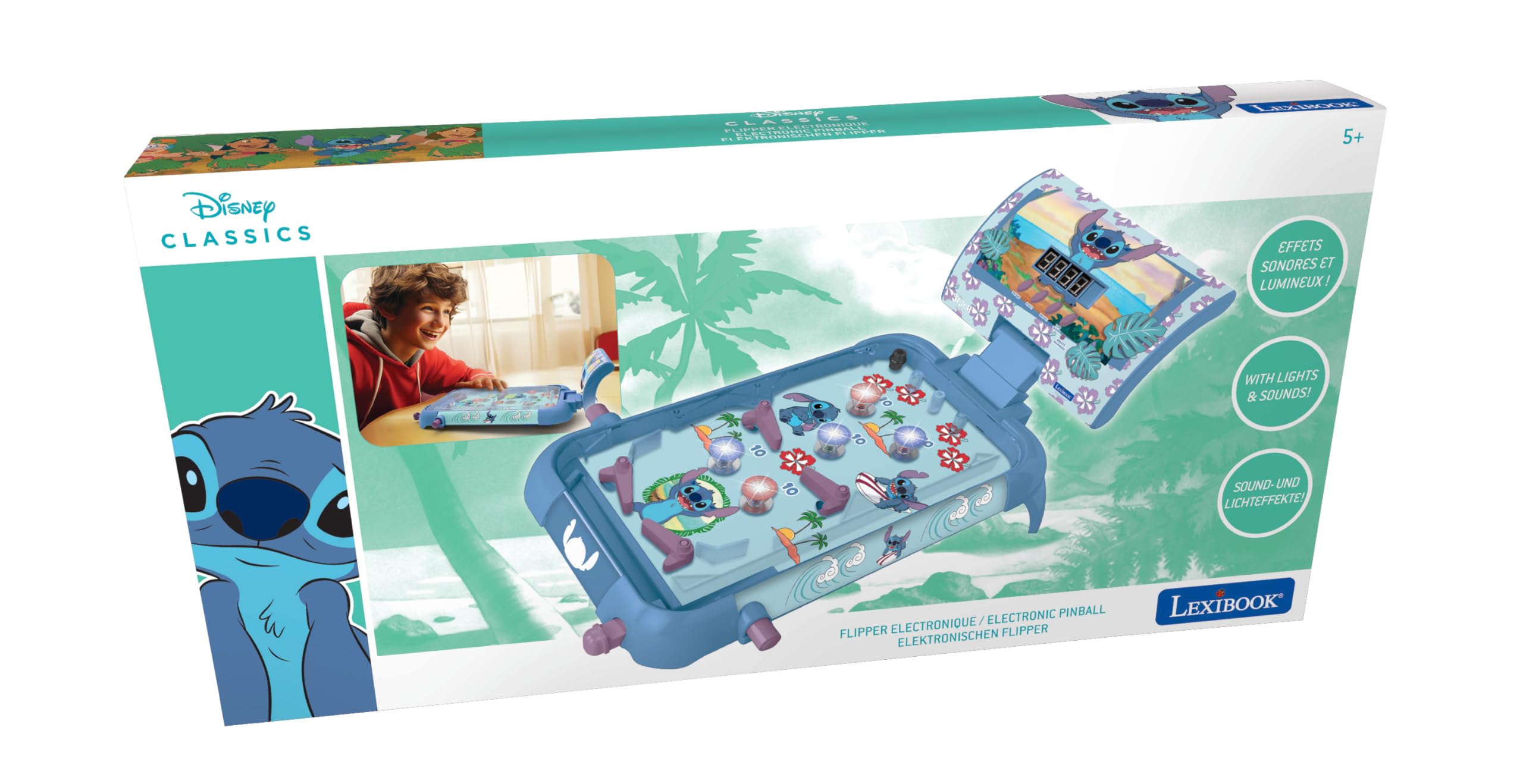 Foto 5 | Mesa Electrónica Pinball Lexibook Disney Stitch Jg610d Azul - Venta Internacional.