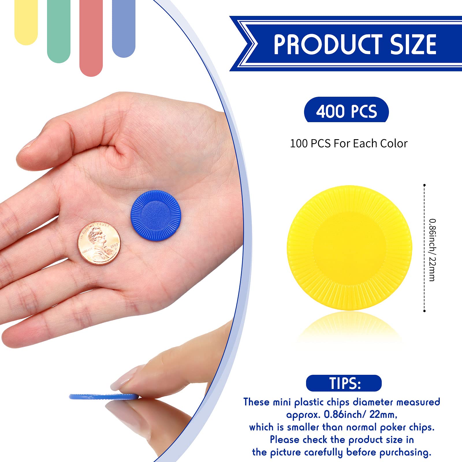 Foto 3 pulgar | Fichas De Póquer De Plástico Skylety 400 Piezas Para Juegos Infantiles - Venta Internacional.