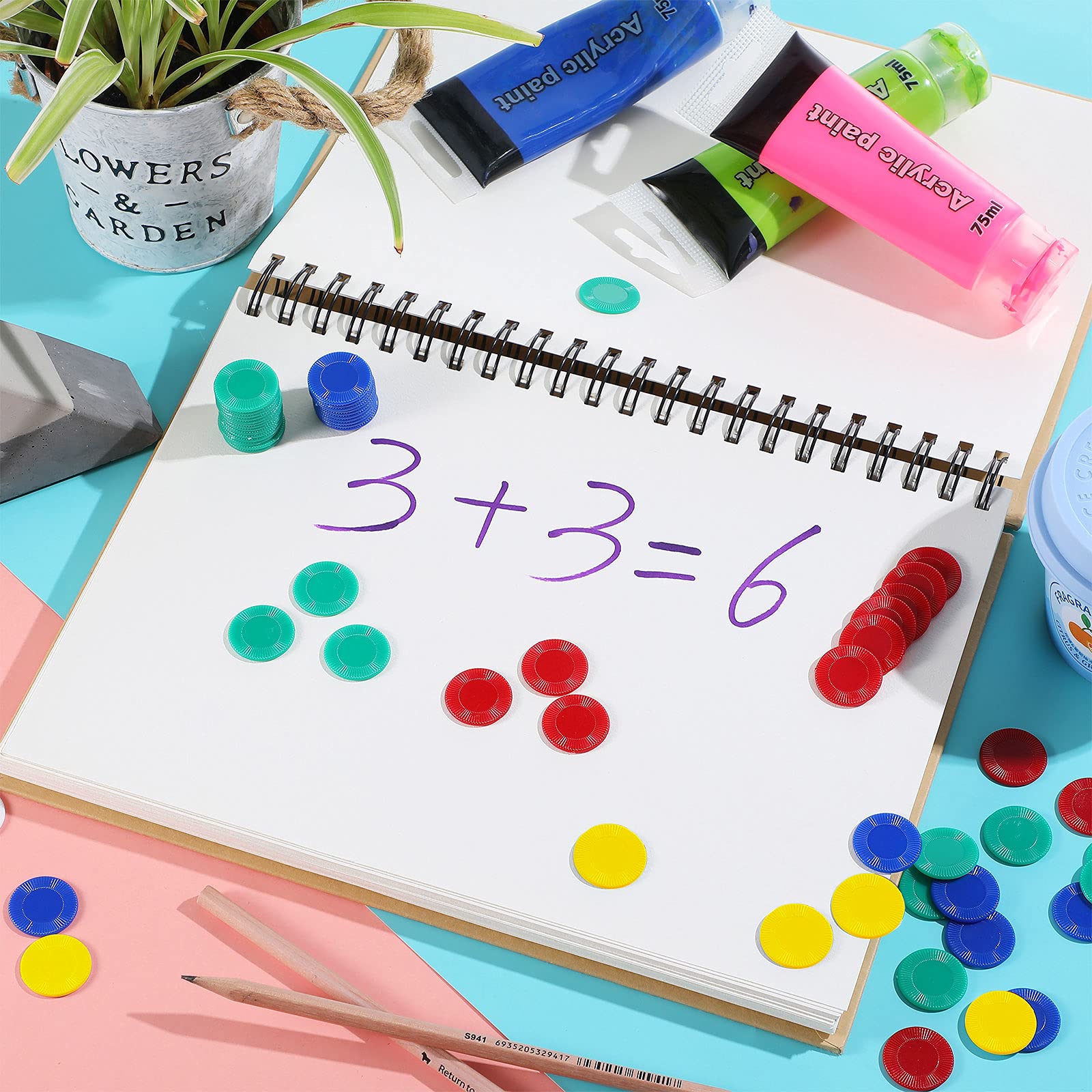 Foto 6 pulgar | Fichas De Póquer De Plástico Skylety 400 Piezas Para Juegos Infantiles - Venta Internacional.