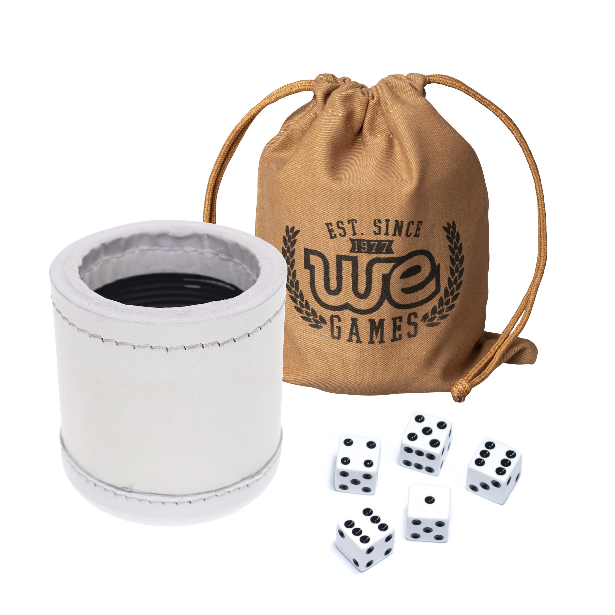 Foto 2 pulgar | Set De Tazas De Dados We Games Professional De Piel Hechas A Mano - Venta Internacional.