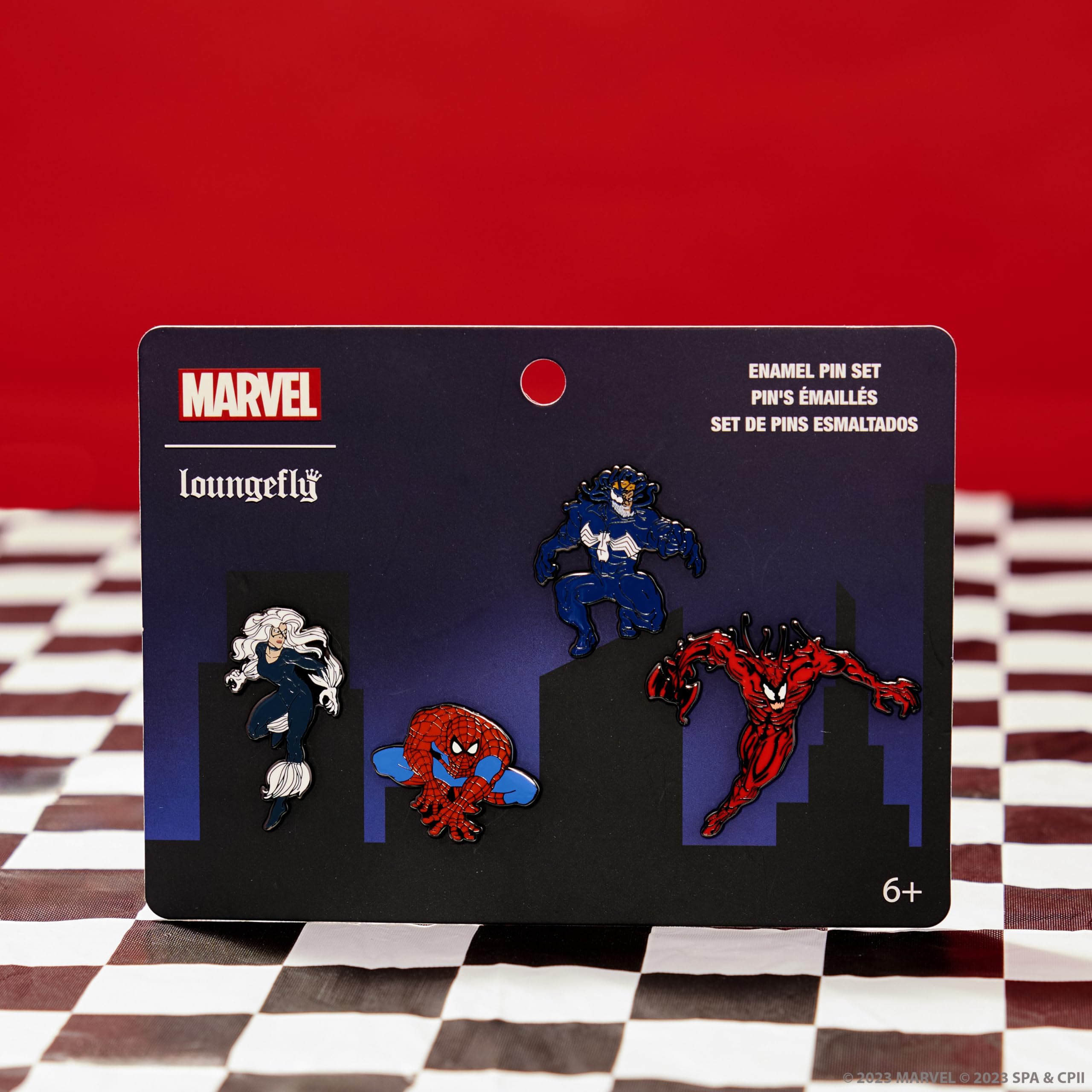 Foto 1 | Juego De Alfileres Loungefly Marvel Spider-man, Paquete De 4 Unidades Exclusivo De Amazon - Venta Internacional.