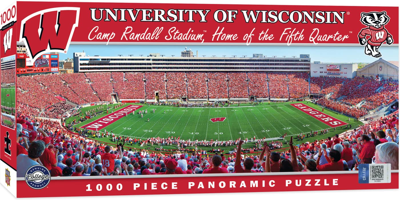 Rompecabezas Masterpieces Ncaa Wisconsin Badgers 1000 Piezas - Venta Internacional.