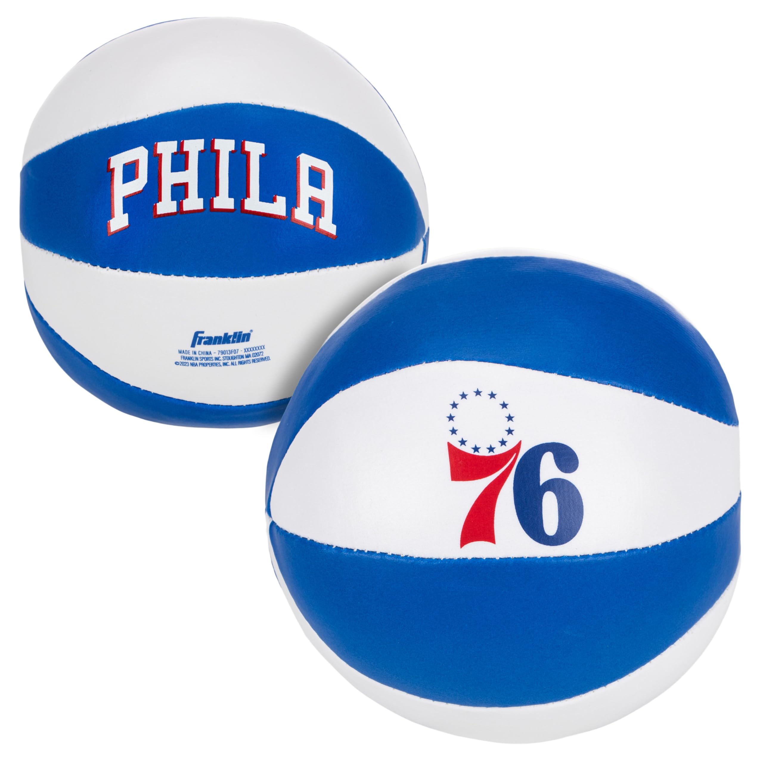 Foto 2 pulgar | Balones De Baloncesto De Juguete Franklin Sports Nba Philadelphia 76ers, Paquete De 2 - Venta Internacional.