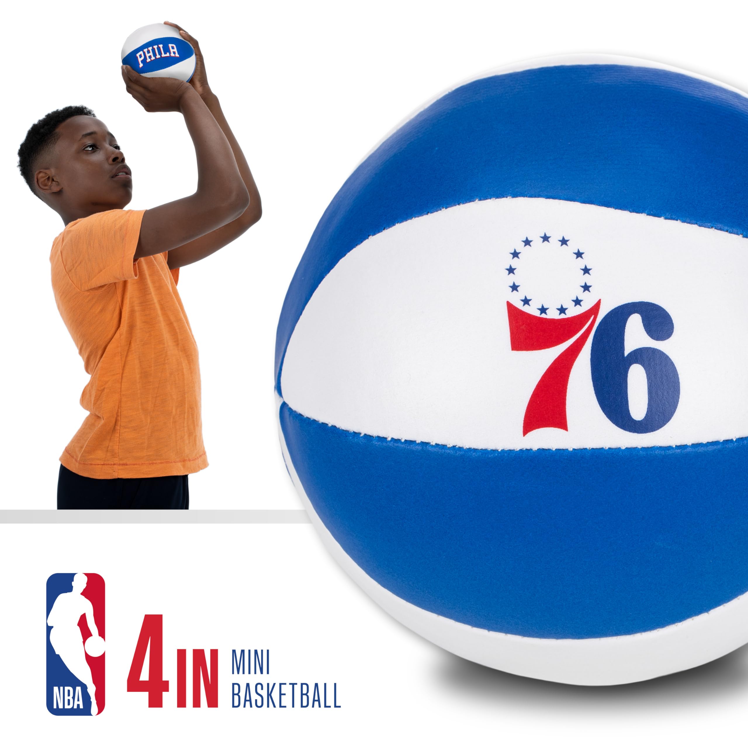 Foto 4 pulgar | Balones De Baloncesto De Juguete Franklin Sports Nba Philadelphia 76ers, Paquete De 2 - Venta Internacional.