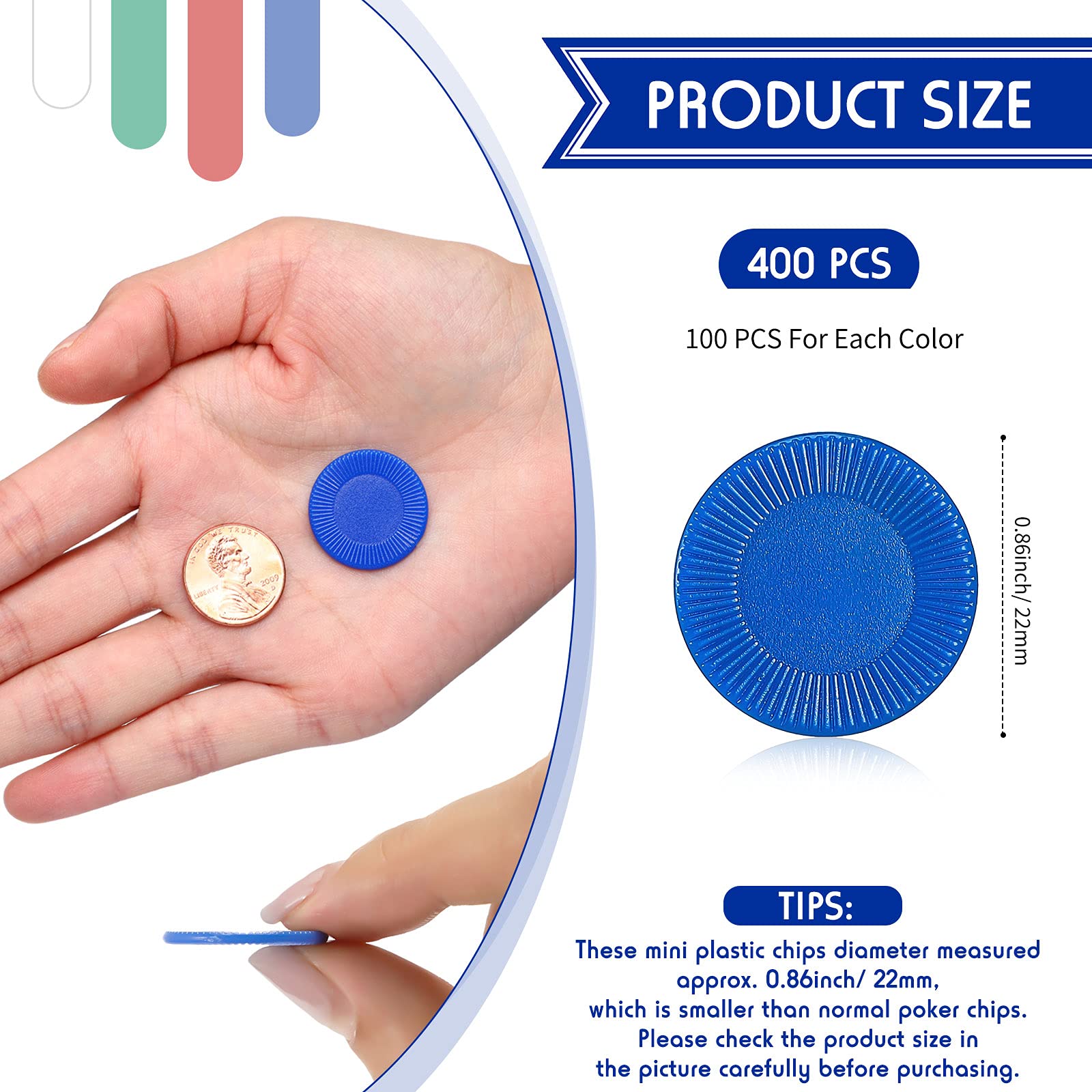 Foto 3 pulgar | Fichas De Póquer De Plástico Skylety 400 Piezas Para Juegos Infantiles - Venta Internacional.