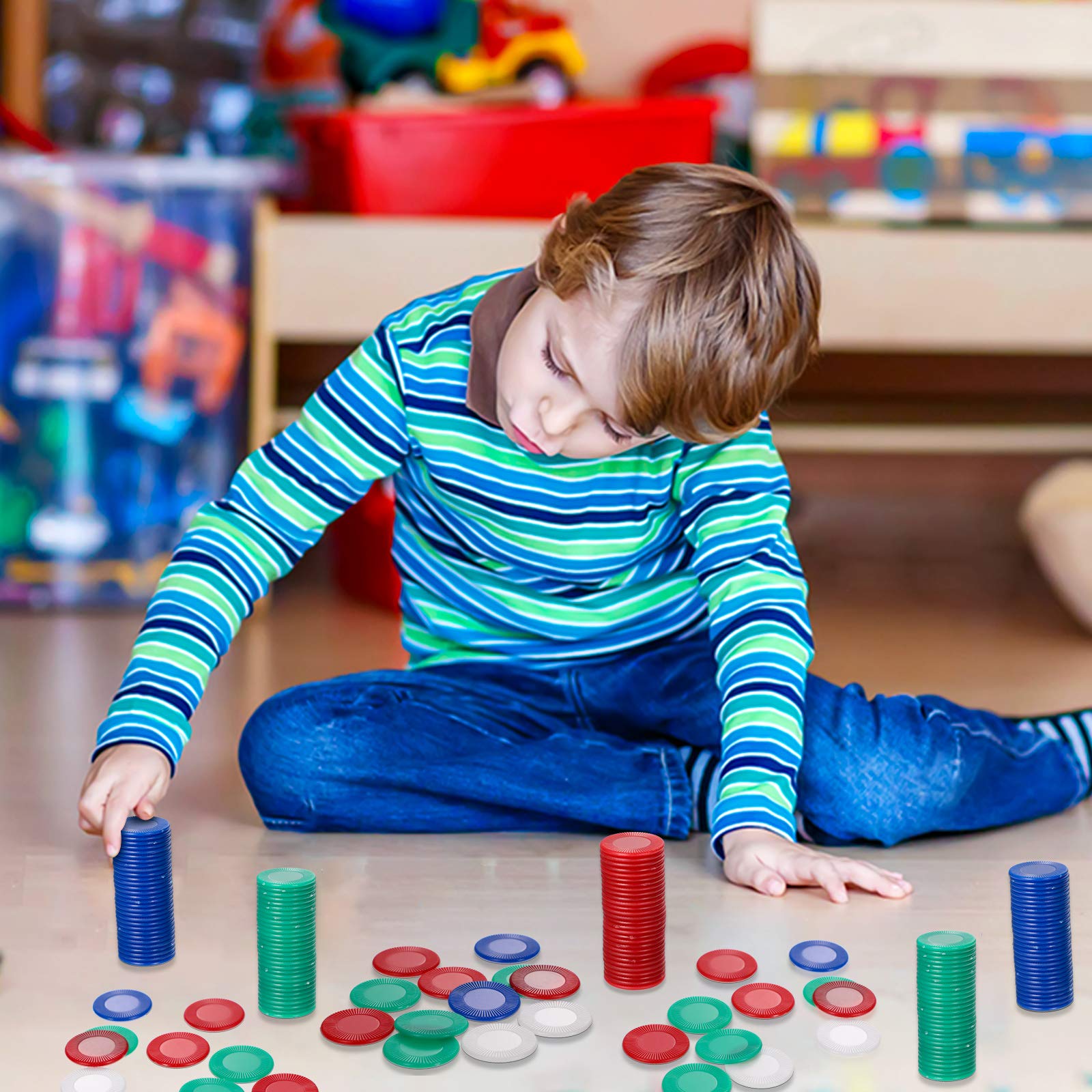 Foto 6 pulgar | Fichas De Póquer De Plástico Skylety 400 Piezas Para Juegos Infantiles - Venta Internacional.