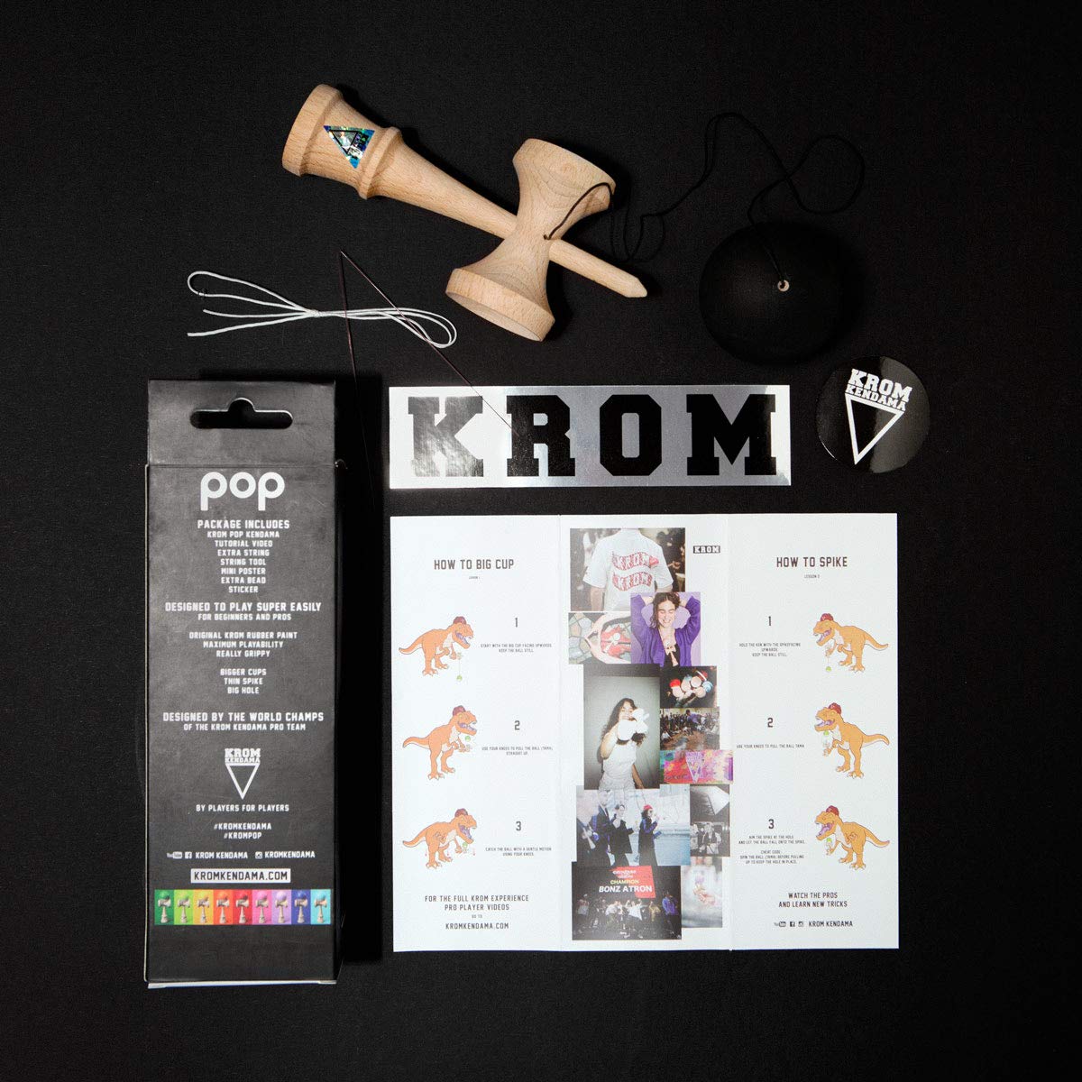 Foto 5 pulgar | Juguete Kendama Krom Pop Verde Lima Para Mantener El Equilibrio Y Los Reflejos - Venta Internacional.