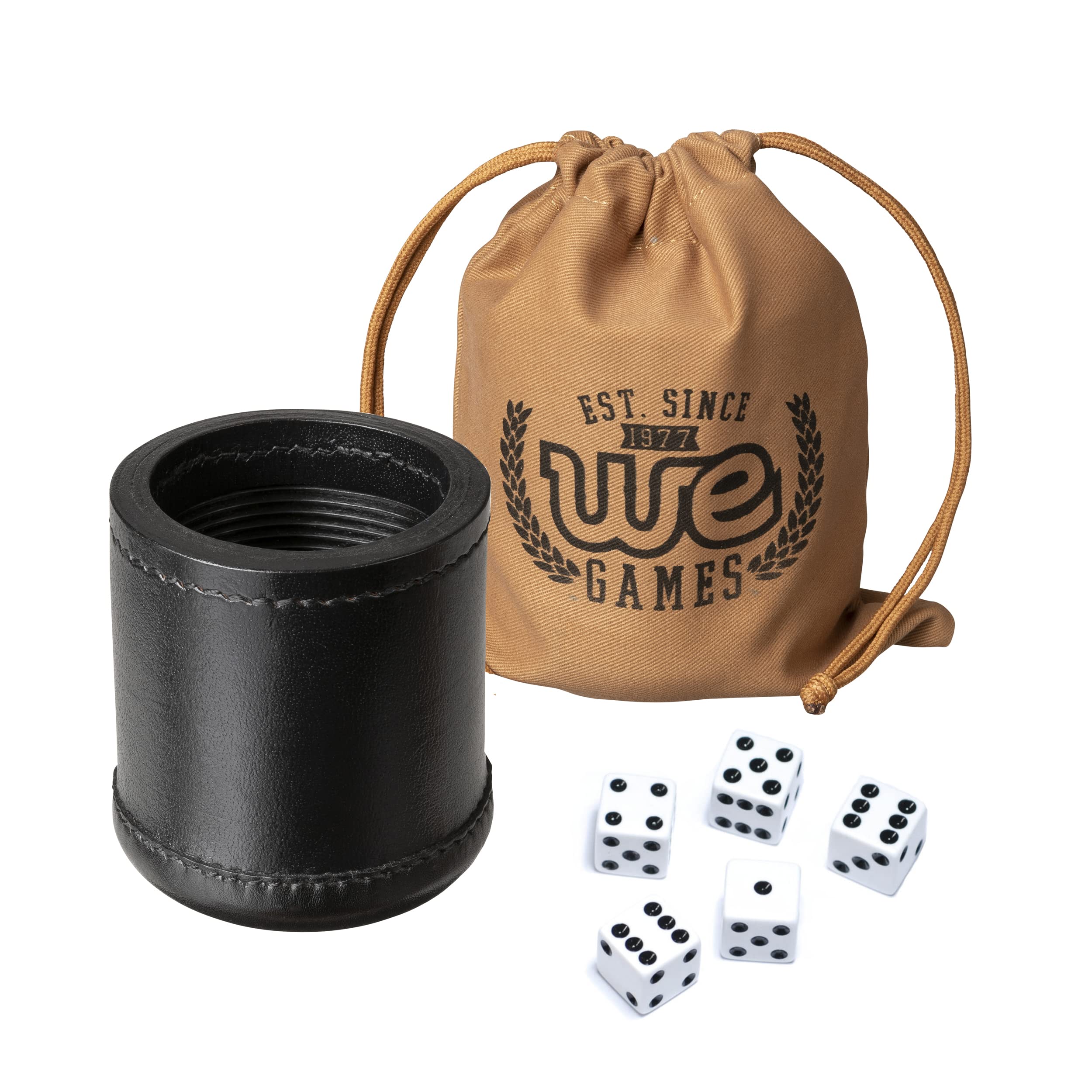 Foto 2 pulgar | Set De Tazas Para Dados We Games Professional, Hechas A Mano, De Piel, Color Negro - Venta Internacional.