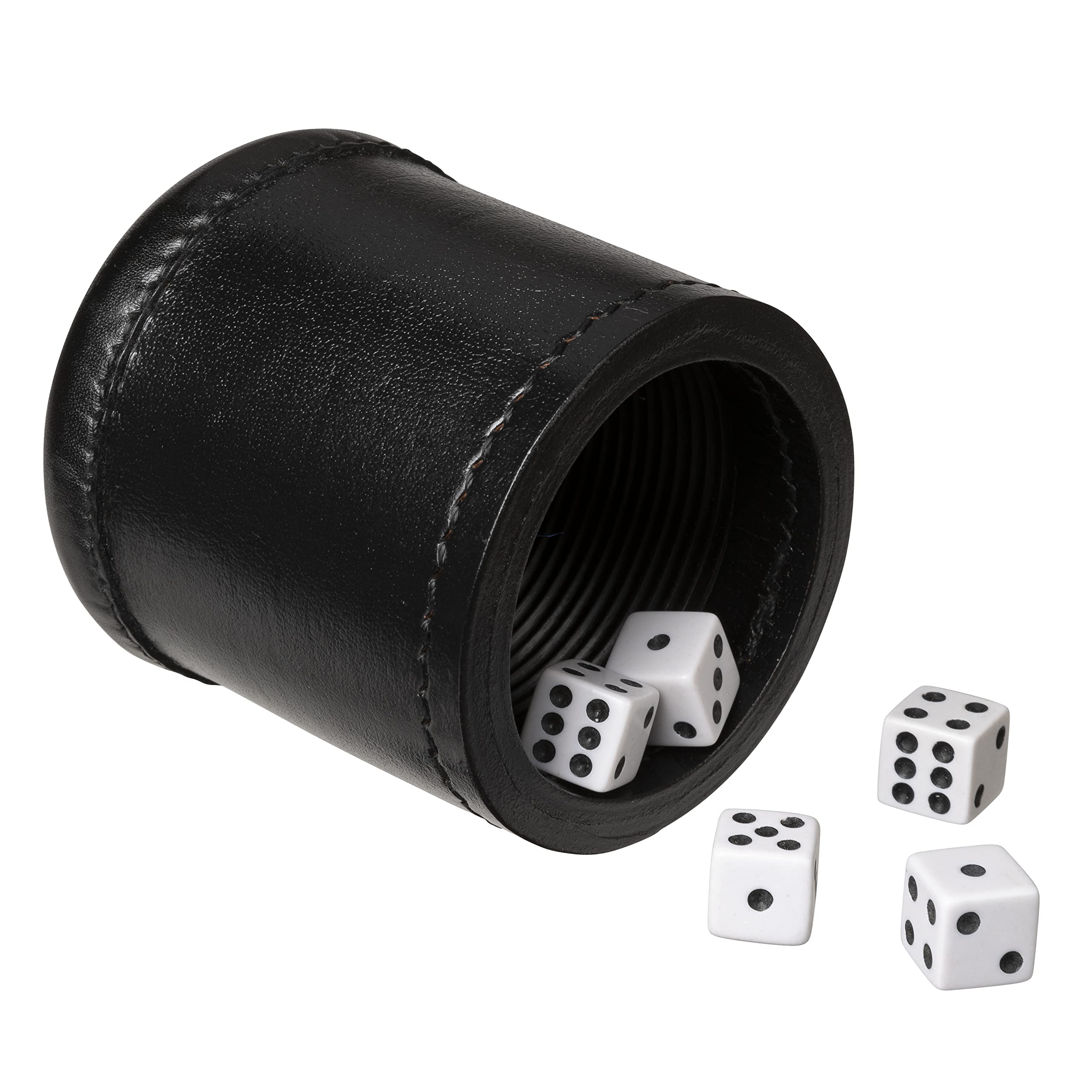 Foto 3 pulgar | Set De Tazas Para Dados We Games Professional, Hechas A Mano, De Piel, Color Negro - Venta Internacional.