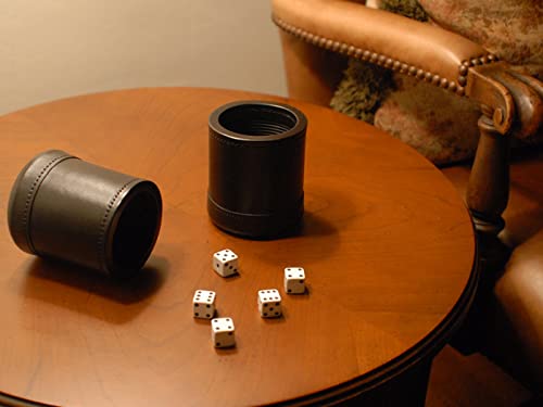 Foto 4 pulgar | Set De Tazas Para Dados We Games Professional, Hechas A Mano, De Piel, Color Negro - Venta Internacional.