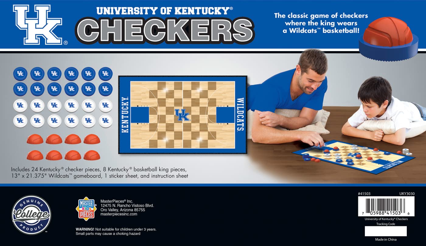 Foto 4 pulgar | Juego De Mesa Masterpieces Ncaa Kentucky Wildcats Checkers - Venta Internacional.
