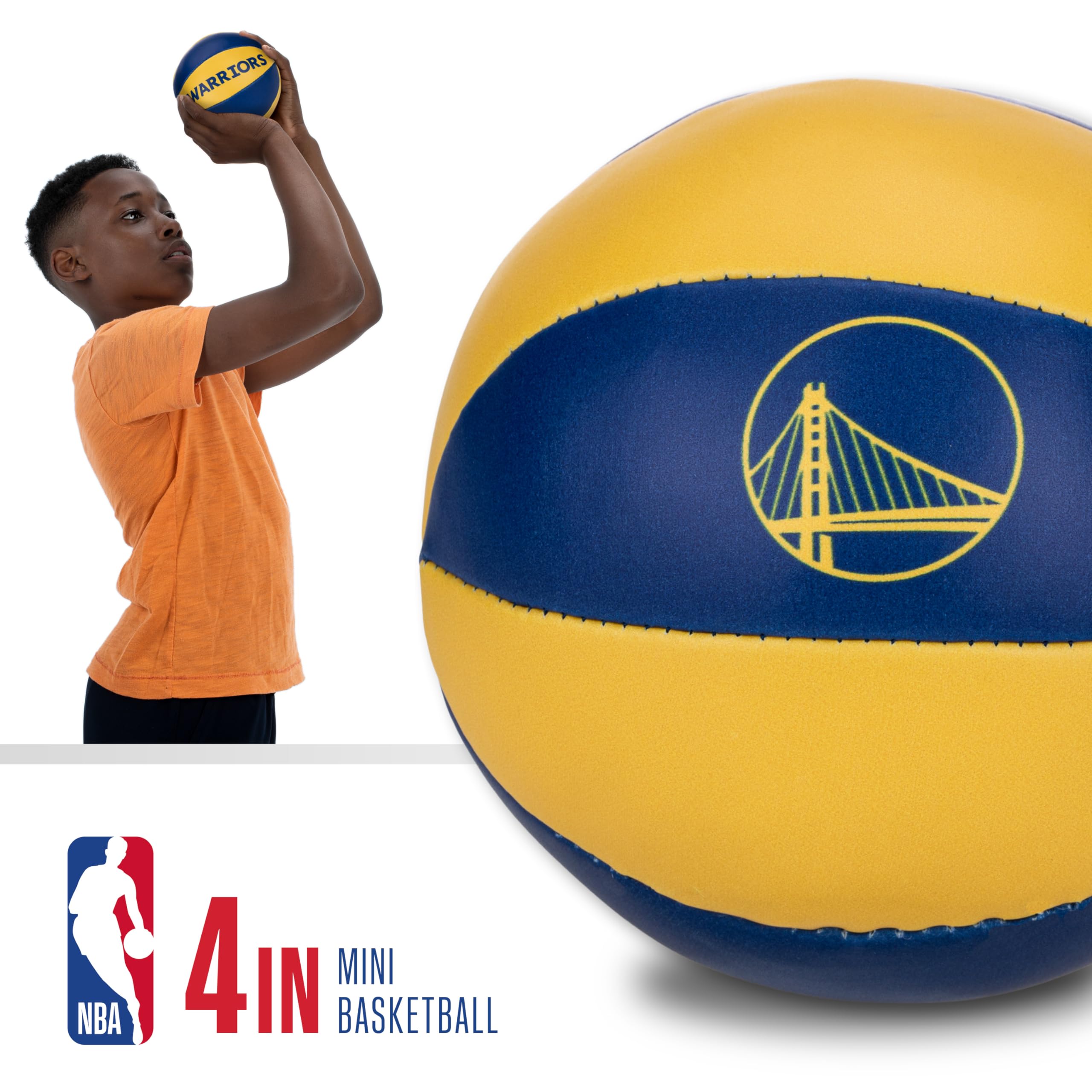 Foto 4 pulgar | Balones De Baloncesto De Juguete Franklin Sports Nba Golden State Warriors De 4 Pulgadas - Venta Internacional.