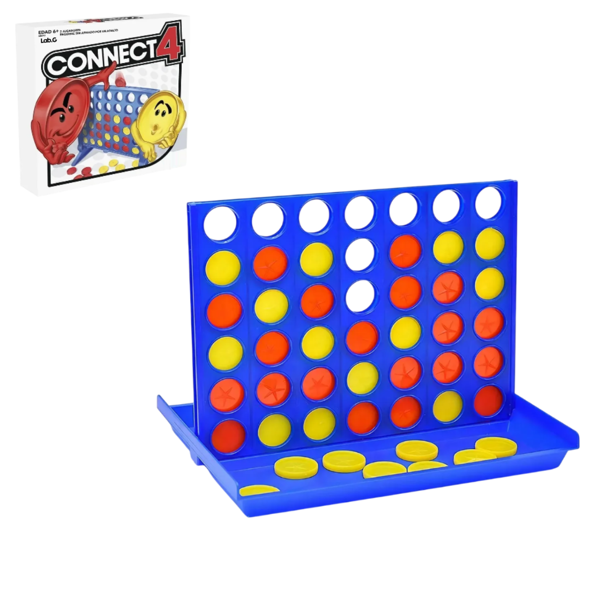 Foto 2 pulgar | Juego De Mesa Lab.g Conecta 47pz Azul Amarillo Rojo