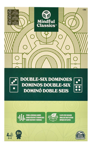 Foto 1 | Domino Doble Seis 28 Fichas De Madera Spin Master