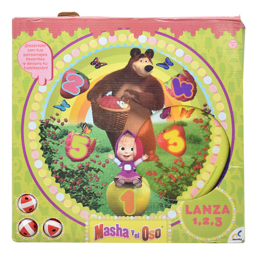 Foto 2 pulgar | Masha Y Oso Juguete Lanza 1,2,3 Practica Punteria Novelty Cd