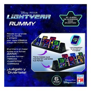 Foto 3 | Disney Pixar Rummy Lightyear Juego De Mesa Fotorama