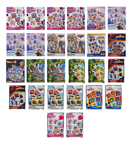 Foto 2 pulgar | Loteria Y Memoria Juego De Mesa Surtido Pack 26 Pzas Bestway