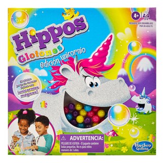 Foto 1 | Hippos Glotones Edicion Unicornio Juego De Mesa Hasbro
