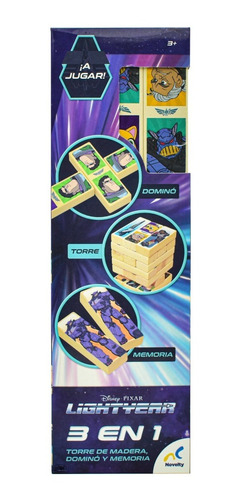 Foto 1 | Lightyear 3 En 1 Domino Memoria Y Torre Novelty