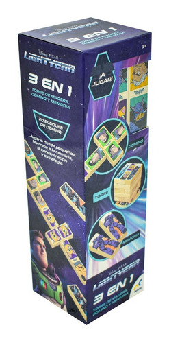 Foto 2 | Lightyear 3 En 1 Domino Memoria Y Torre Novelty