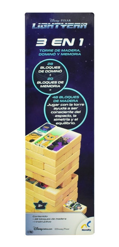 Foto 3 | Lightyear 3 En 1 Domino Memoria Y Torre Novelty