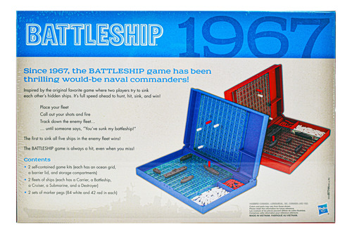 Foto 4 pulgar | Battleship Retro Series 1967 Juego De Mesa Ingles Hasbro