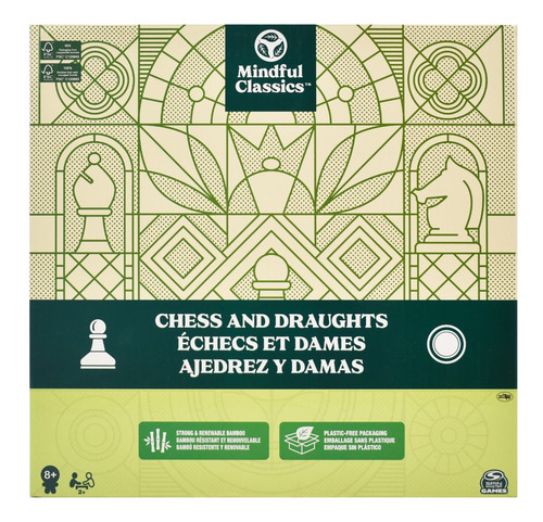 Foto 1 | Ajedrez Y Damas Mindful Classics Bambu Spin Master