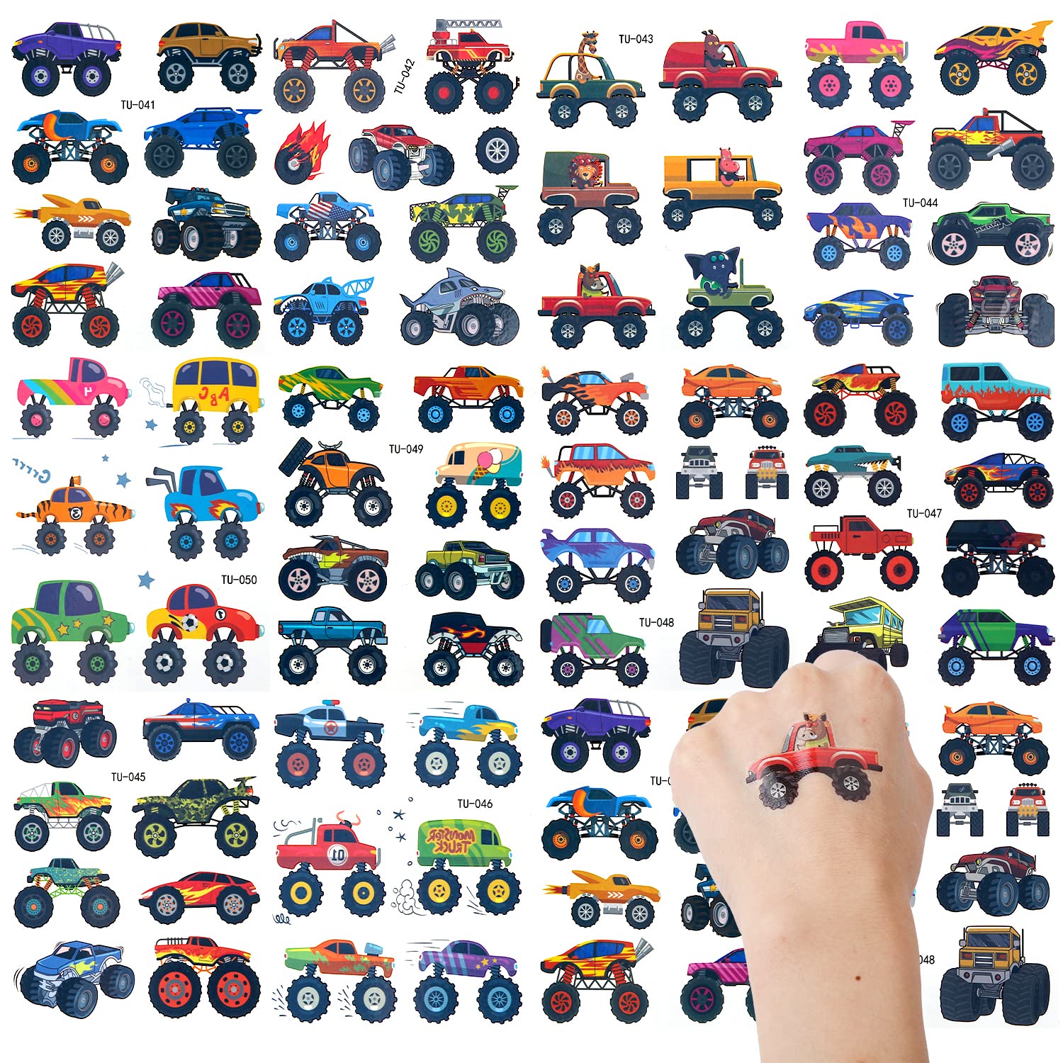 Foto 1 | Tatuajes Temporales Luter Monster Truck Para Niños (12 Unidades) - Venta Internacional.