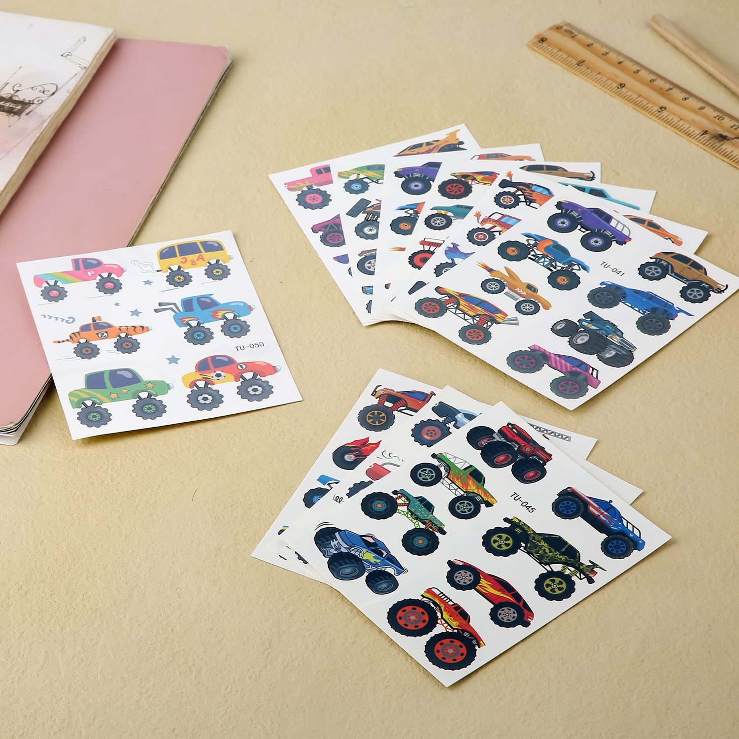 Foto 4 | Tatuajes Temporales Luter Monster Truck Para Niños (12 Unidades) - Venta Internacional.