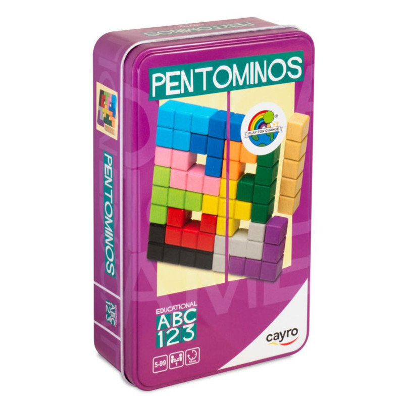 Foto 2 pulgar | Pentominos Caja De Metal | Rompecabezas Geométrico Para Pensamiento Espacial +6 Años