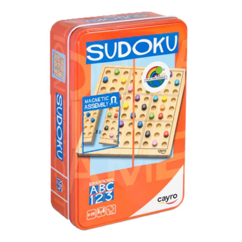 Foto 2 pulgar | Sudoku De Madera Caja De Metal | Juego De Lógica Para Niños Y Adultos +7 Años
