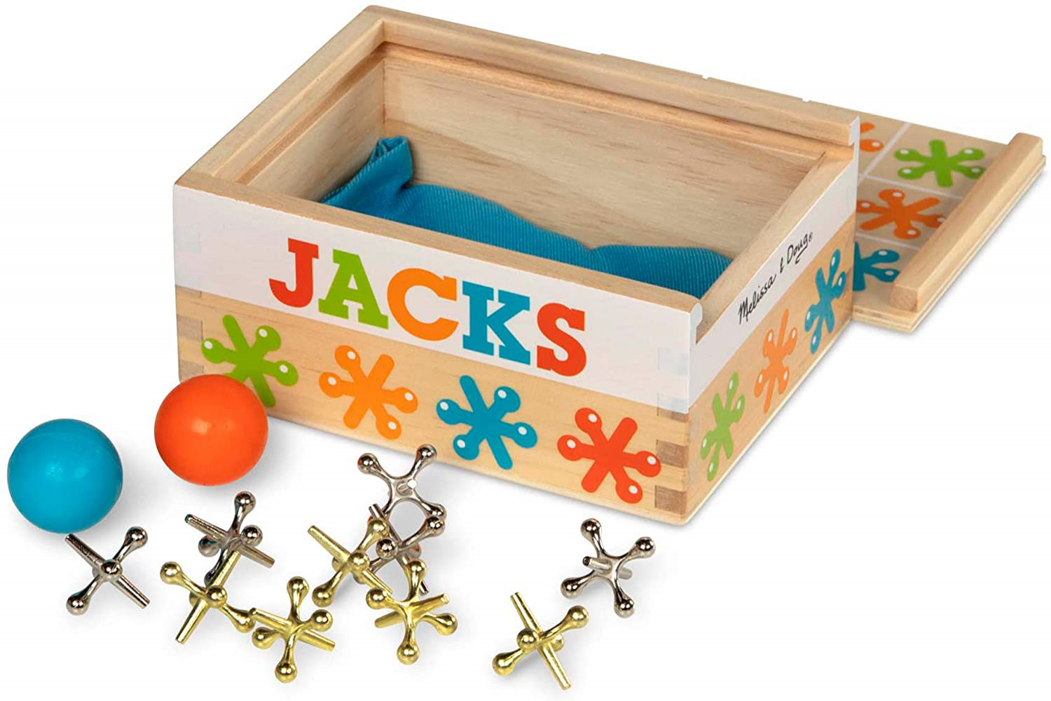 Foto 2 pulgar | Juego Melissa & Doug Jacks Con Caja De Almacenamiento De Mad - Venta Internacional.