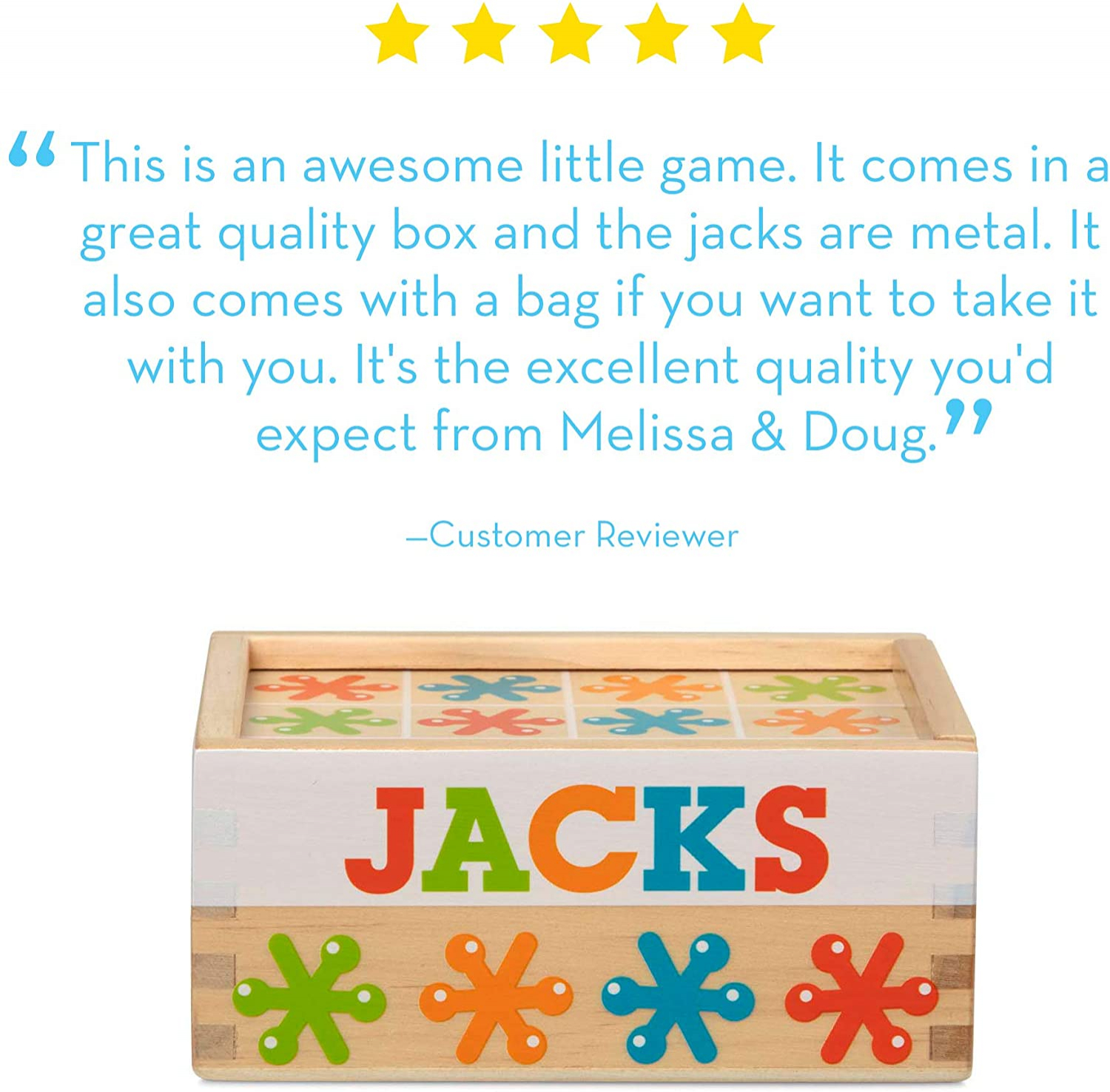 Foto 8 pulgar | Juego Melissa & Doug Jacks Con Caja De Almacenamiento De Mad - Venta Internacional.