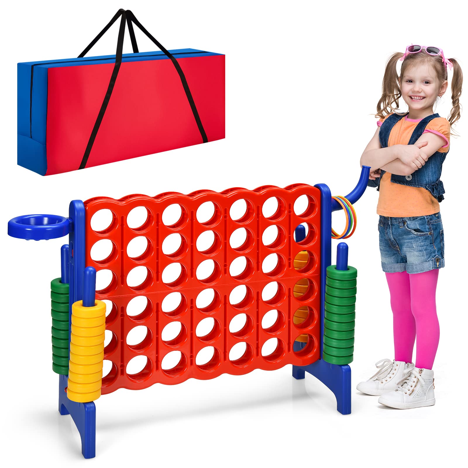 Juego Gigante Costzon 4 En Fila Con Bolsa De Transporte Para Niños Y Adultos - Venta Internacional.